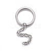 Tarnish Resistant 304 Stainless Steel Split Key Ring Clasps STAS-L226-009B-2