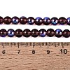 Transparent Electroplate Glass Beads Strands EGLA-Q132-6MM-01A-09-4