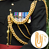 Polyester Fiber Army Shoulder Aiguillette Gold Wire Cord AJEW-WH0475-97A-5