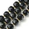 Natural Obsidian Beads Strands G-Q010-A23-01-1
