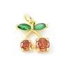 Brass Micro Pave Cubic Zirconia Pendants KK-Z101-06G-04-1