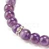 Natural Gemstone & Synthetic Hematite Braided Bead Bracelet for Women BJEW-JB08181-6
