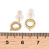 Brass Clear Cubic Zirconia Stud Earring Findings EJEW-A155-03E-G-2