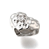 Brass Micro Pave Clear Cubic Zirconia Beads LS-KK-U061-15C-P-2