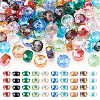 100Pcs 10 Colors Transparent Glass Beads Strands GLAA-TA0001-40-1