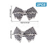 Glass Rhinestone Bowknot Shoe Decorations AJEW-WH0323-24C-2