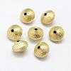 Brass Textured Beads KK-P095-48-1