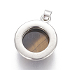 Natural Tiger Eye Pendants G-L512-B04-3
