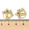 Brass Micro Pave Cubic Zirconia Pendants KK-F862-04G-3