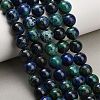 Natural Azurite Beads Strands G-G475-A04-10mm-1