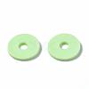Flat Round Handmade Polymer Clay Beads CLAY-R067-10mm-24-4