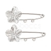 Peach Blossom 304 Stainless Steel Safety Pins Brooch Findings SA-CBA098D-14B-P02-1