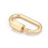 Brass Screw Carabiner Lock Charms ZIRC-G160-11G-3