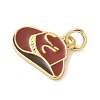 Brass Enamel Charms KK-C110-21A-G-2
