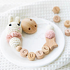 78Pcs 26 Styles Undyed Wood Beads WOOD-HY0001-08-4