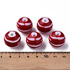 Opaque Striped Acrylic Beads MACR-S373-27B-01-3