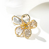 Alloy & Rhinestone/Synthetic Quartz Cuff Rings FS-WGD97BC-03-2