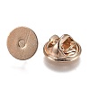 Brass Butterfly Clutches Pin Backs KK-Z003-01LG-2