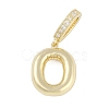 Brass Micro Pave Clear Cubic Zirconia Pendants KK-M289-01O-G-1