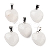 Natural White Jade Charms HEAR-PW0001-057-03-1