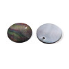 Natural Black Lip Shell Disc Charms BSHE-T014-41B-2