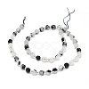 Natural Black Rutilated Quartz Beads Strands G-O201B-11-2