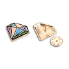 Diamond Shape Enamel Pin JEWB-N007-228-3