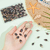 100Pcs 2 Colors Copper Wire Wrapped Natural Spiral Shell Pendants PALLOY-AB00234-3