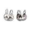 Tarnish Resistant 304 Stainless Steel Bead Tips STAS-R055-12-2