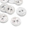 Laser Flower Pattern Natural Abalone Shell/Paua Shell Buttons SH-CBA18B6-04B-1