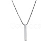 Cuboid 201 Stainless Steel Pendant Necklaces for Men FS-WGBE4EC-01-3