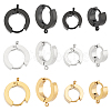 12Pcs 6 Style 304 Stainless Steel Hoop Earrings Findings STAS-UN0043-23-1