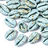 Spray Painted Natural Cowrie Shell Beads X-SSHEL-R047-03-A04-1