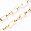 3.28 Feet Ion Plating(IP) 304 Stainless Steel Paperclip Chains X-CHS-D030-02G-3