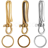 9Pcs 9 Styles Alloy & Brass D-Ring Anchor Shackle Clasps KK-SC0006-36-1