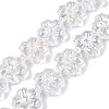 Transparent Electroplate Glass Beads Strands EGLA-N012-17-1
