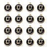 Golden Plated Alloy Charms LS-ENAM-S118-02U-2