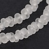 Frosted Bone Glass Bead Strands GLAA-J080-A01-1