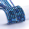 Electroplate Glass Beads Strands X-EGLA-K014-B-FP08-2