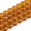 Transparent Glass Bead Strands GLAA-R095-8mm-30-1