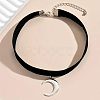 Gothic Moon CCB Plastic Pendant Black Velvet Choker Necklaces for Women FS-WG30AE2-01-1