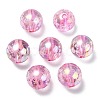 UV Plating Transparent Rainbow Iridescent Acrylic Beads TACR-D010-07C-2
