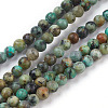 Natural African Turquoise(Jasper) Beads Strands X-TURQ-G037-4mm-1