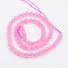 Natural Rose Quartz Round Bead Strands X-G-E252-02-6mm-2