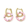 Golden Brass Ring Dangle Hoop Earrings EJEW-L268-019G-02-1