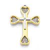 Alloy Rhinestone Pendants PALLOY-N182-10GP-1