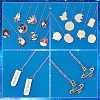 8Pcs 8 Style Alloy Enamel Astronaut Bookmark AJEW-PH0004-34-4