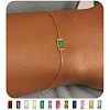 May Birthstone Brass Pave Cubic Zirconia Rectangle Link Bracelets WG17BBA-05-1