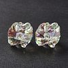 UV Plating Rainbow Iridescent Acrylic Beads OACR-H015-09-5