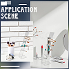 4Pcs Clear Acrylic Slant Back Hairpin Display Stands ODIS-SP0001-05-5